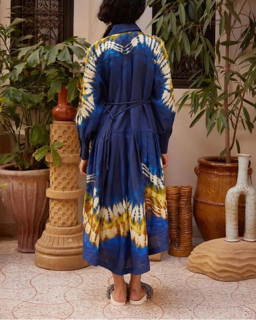 ALÉMAIS Blue Martine Shirtdress