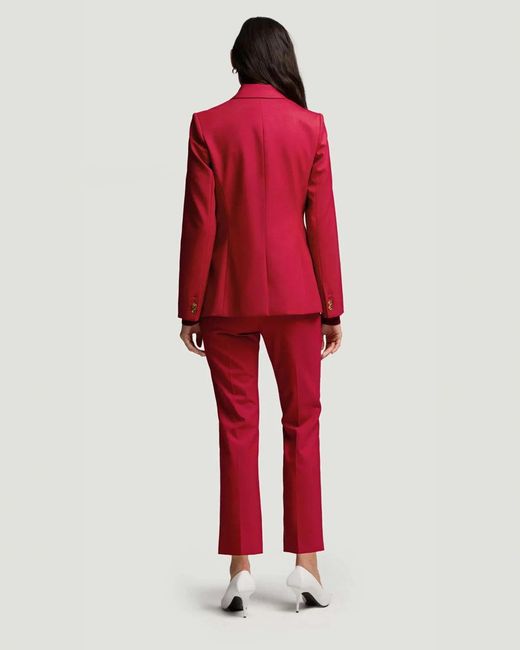 Argent Red Two Button Blazer