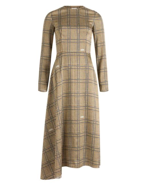 Patou Natural Asymmetrical Midi Dress