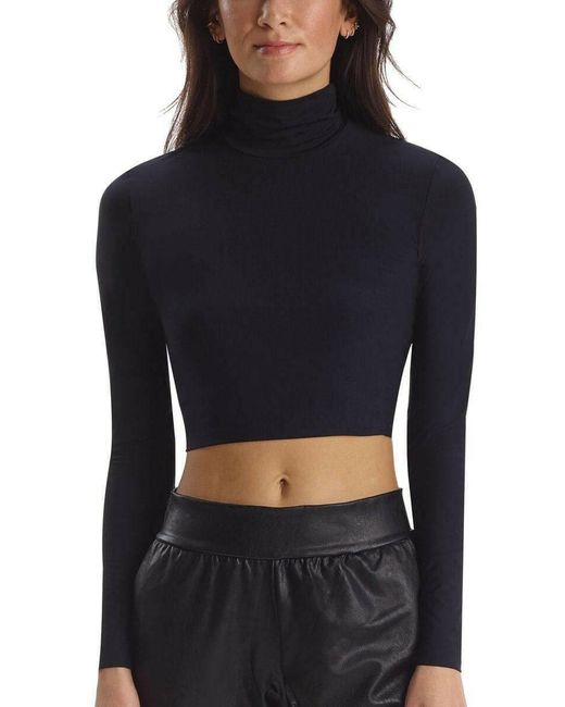 Commando Black Butter Long Sleeve Cropped Turtleneck