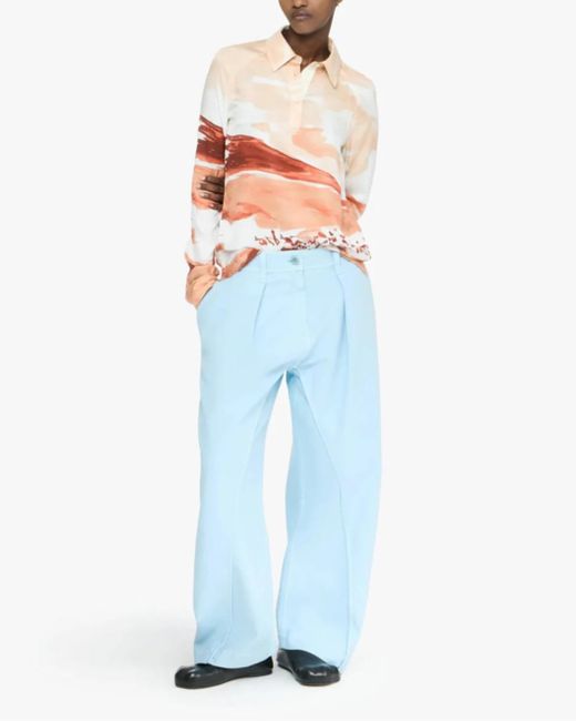 J.W. Anderson Blue Twisted Seam Trousers