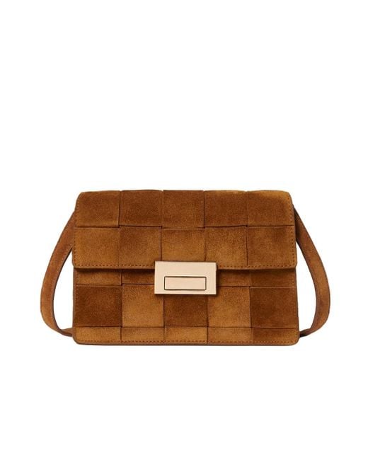 Loeffler Randall Brown Delphine Cacao Suede Shoulder Bag