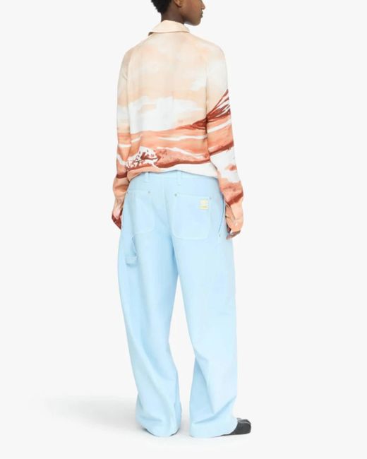 J.W. Anderson Blue Twisted Seam Trousers