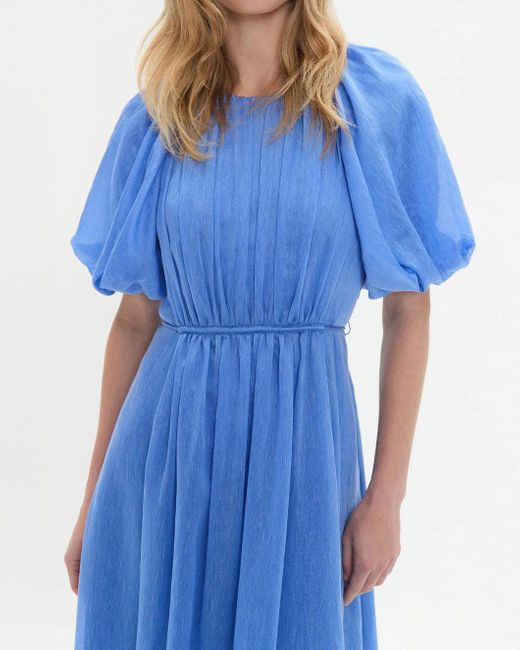 Aje. Blue Alma Midi Dress