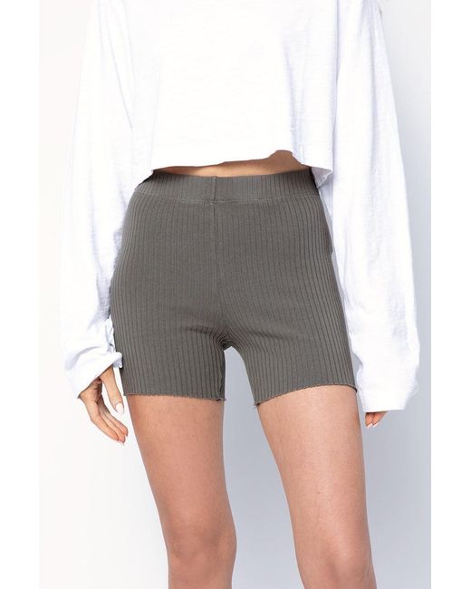 Cotton Citizen Ibiza Biker Short in Gray | Lyst