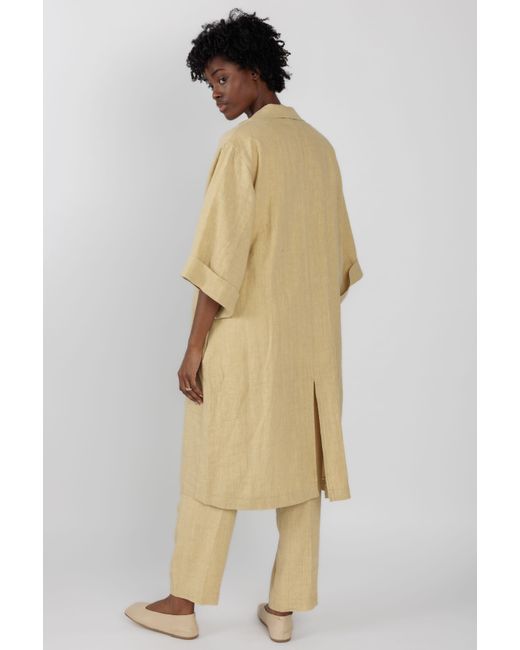 Forte Forte Linen Canvas Duster Coat in Natural | Lyst