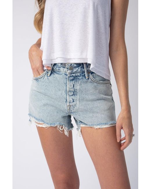 GRLFRND Denim Helena Short in Blue | Lyst