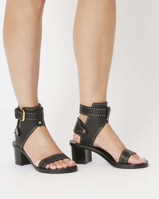 Isabel Marant Jaeryn High Heel Sandal in White | Lyst