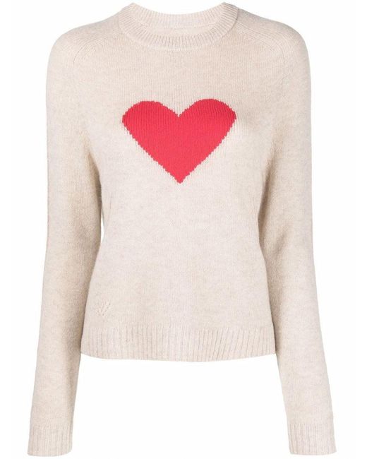 Zadig & Voltaire Cashmere Lili Heart Sweater - Lyst