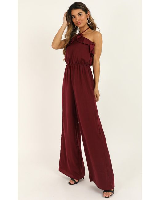showpo red jumpsuit