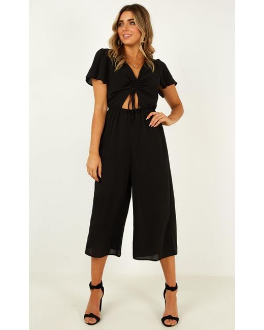 showpo black jumpsuit