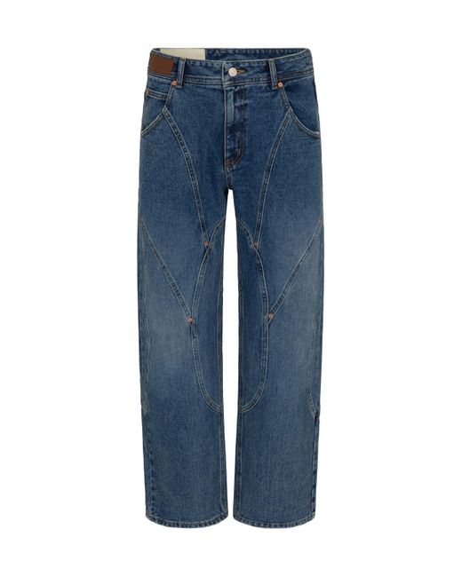 ANDERSSON BELL Brick Curve Panel Wide-leg Jeans - Blue | Lyst