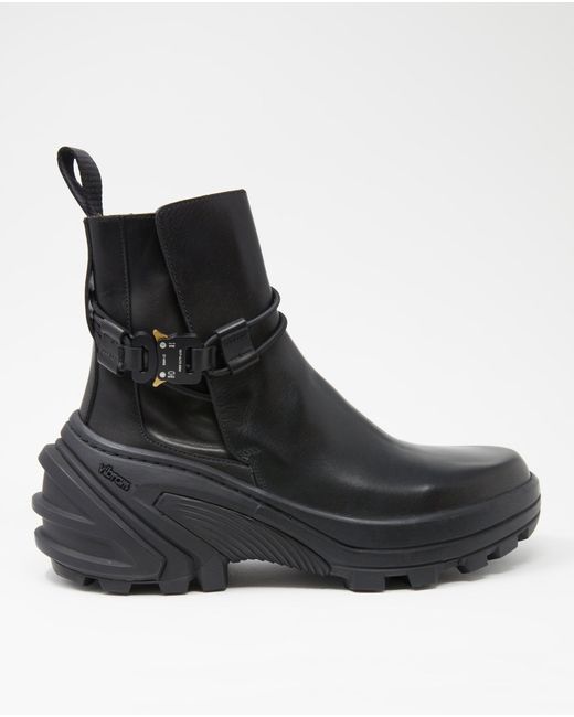 1017 ALYX 9SM Leather Low Buckle Boot With Fixed Sole - Black | Lyst UK