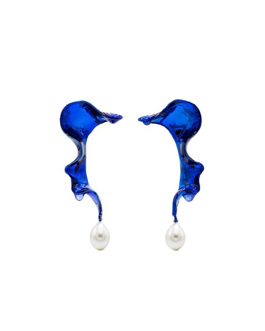 Hugo Kreit Ultramarine Swirl Ear Drop in Black | Lyst