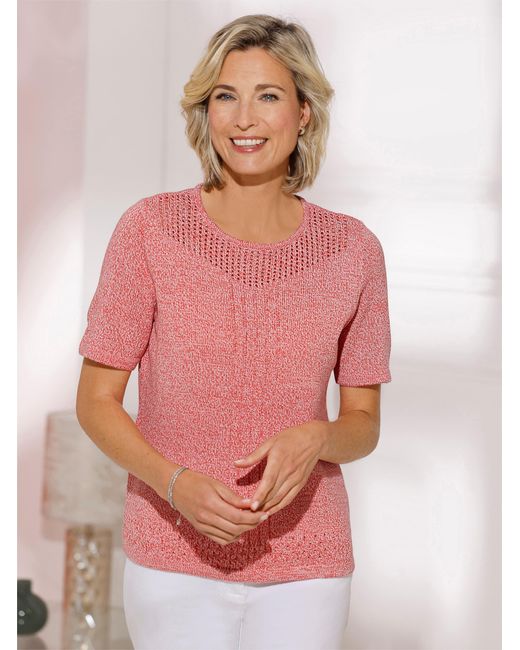 Sieh an! Pink Kurzarmpullover