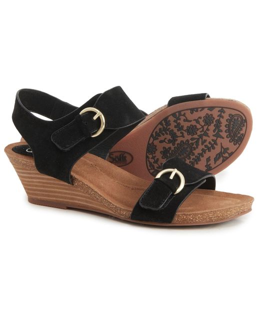 SÃ¶fft Suede Vaden Sandals in Black - Lyst
