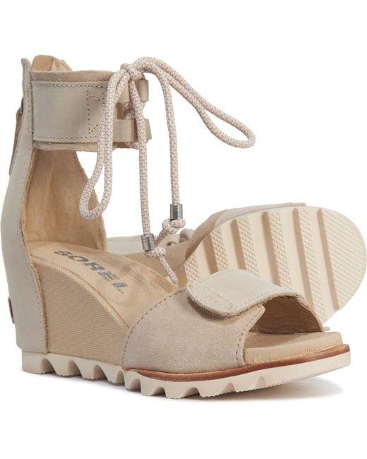 sorel joanie lace wedge sandal