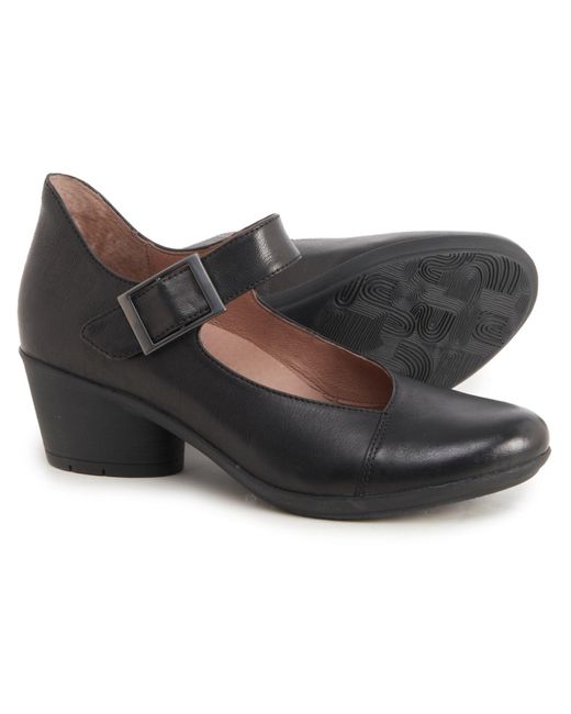 Dansko Leather Roxanne Mary Jane Shoes in Black - Lyst