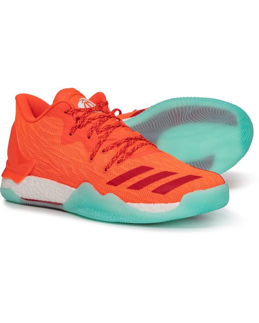 adidas Synthetic D Rose 7 Low Basketball Shoes in Red for Men | Lyst