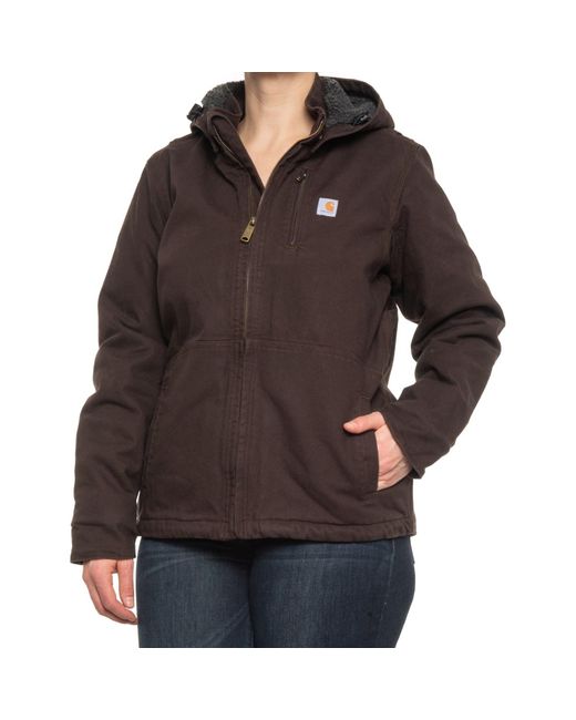 Carhartt Cotton 102248 Full Swing(r) Washed Duck Jacket in Brown | Lyst