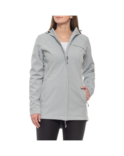 Lyst - New Balance Bonded Mesh Soft Shell Anorak Jacket (for Women) in Gray