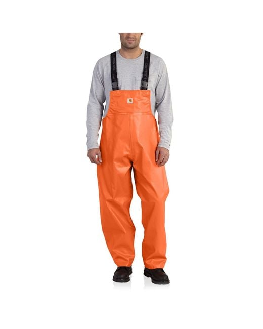 Carhartt 101982 Belfast Pvc Rain Bib Overalls in Orange for Men Lyst