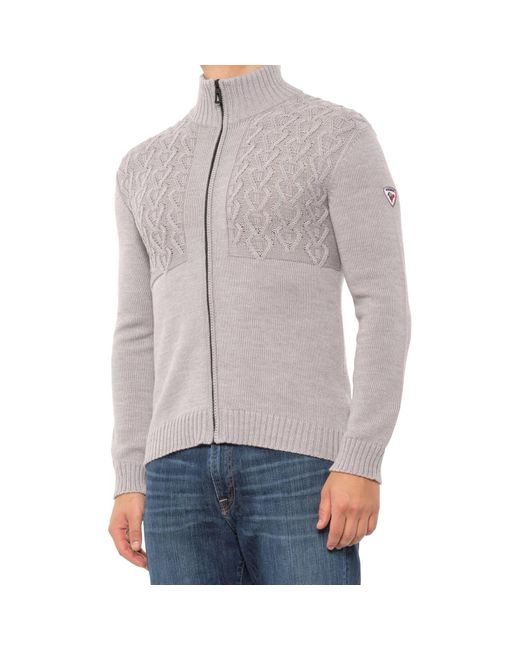 Rossignol Wool Made In Italy Qs Knit High Neck Sweater in Zinc (Gray ...