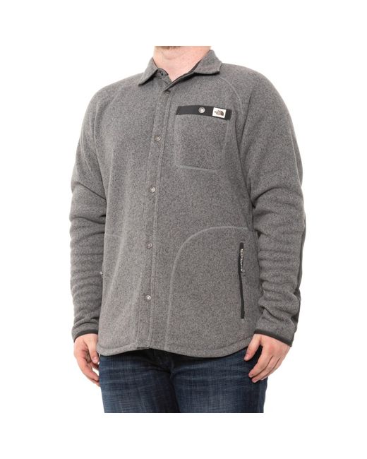 The North Face Fleece Gordon Lyons Shacket Jacket in Gray for Men Lyst
