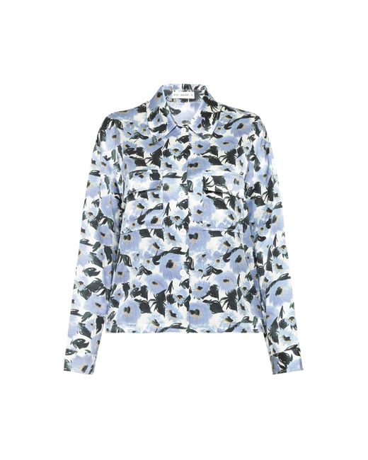 SILK LAUNDRY Silk Jacket Shirt French in Flowers (Blue) | Lyst