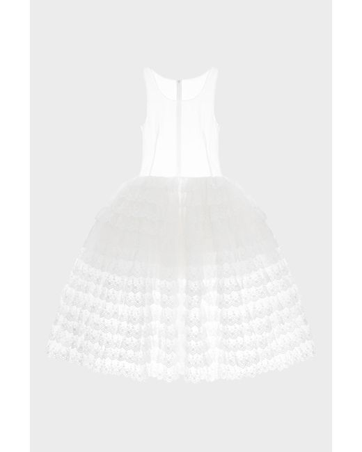 ShuShu/Tong Lace Trimmed Tutu Dress in White | Lyst