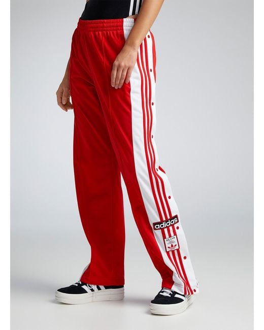 Adidas Originals Red Snap Buttons Track Pant