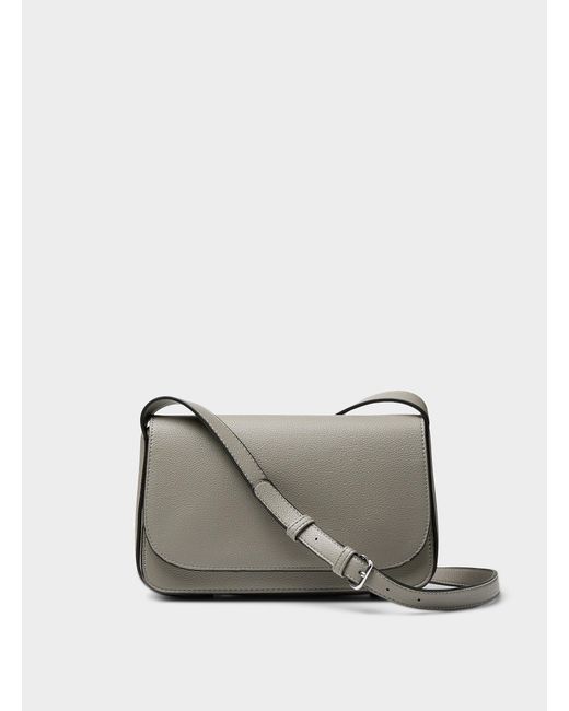 Simon's Gray Structured Crossbody Bag