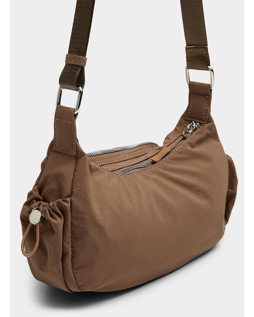 Le 31 Brown Tactical Canvas Belt Bag for men