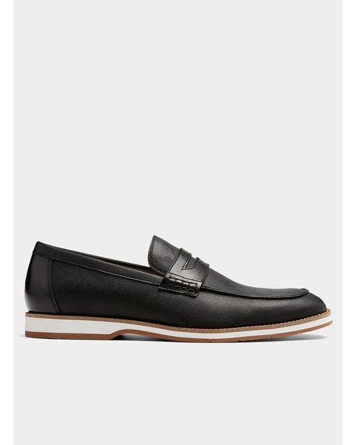 Steve Madden Savano Penny Loafers Men in Black for Men | Lyst