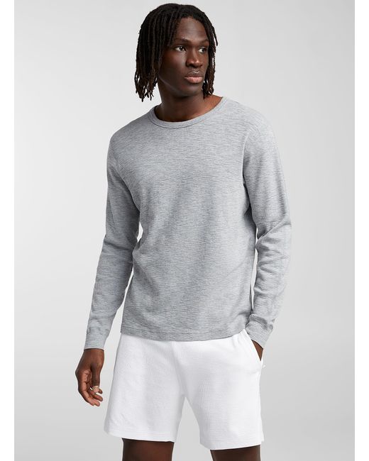Reigning Champ Gray Irregular Jersey Heathered T for men