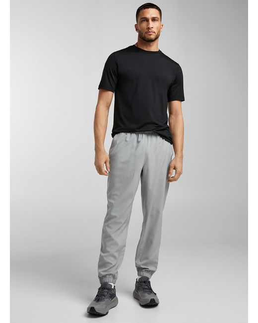 I.FIV5 Gray Stretch Ripstop joggers for men