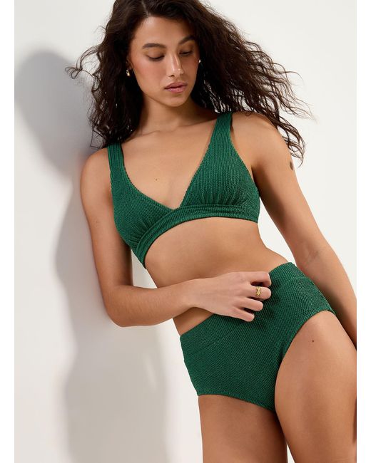 Simon's Green Solid Ruffle