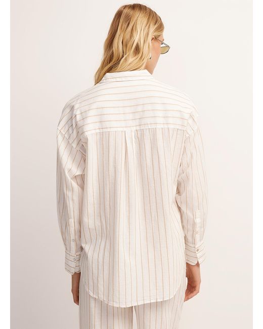 JJXX Natural Touch Of Linen Oversized Striped Shirt