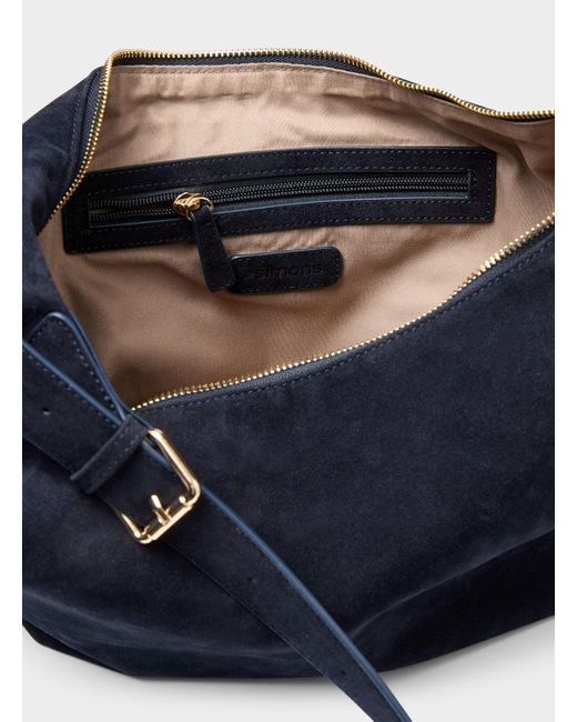 Simon's Blue Soft Rounded Hobo Bag
