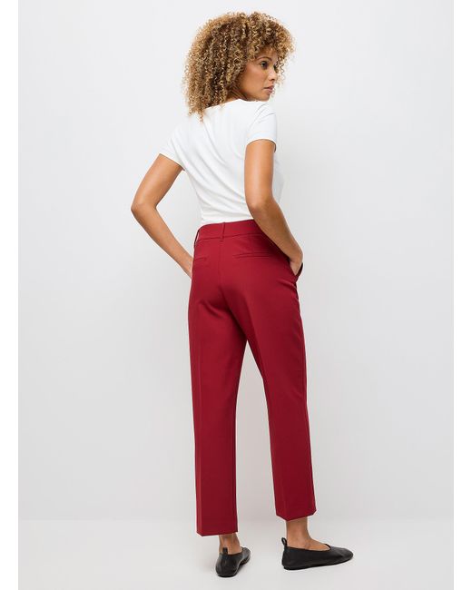 Contemporaine Red Universal Stretch Twill Pant Fit: Semi