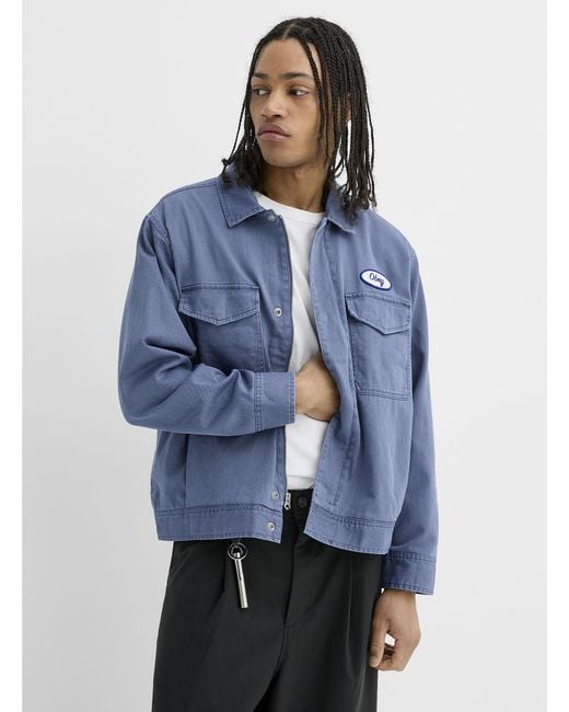 Obey Blue Tilton Work Jacket for men