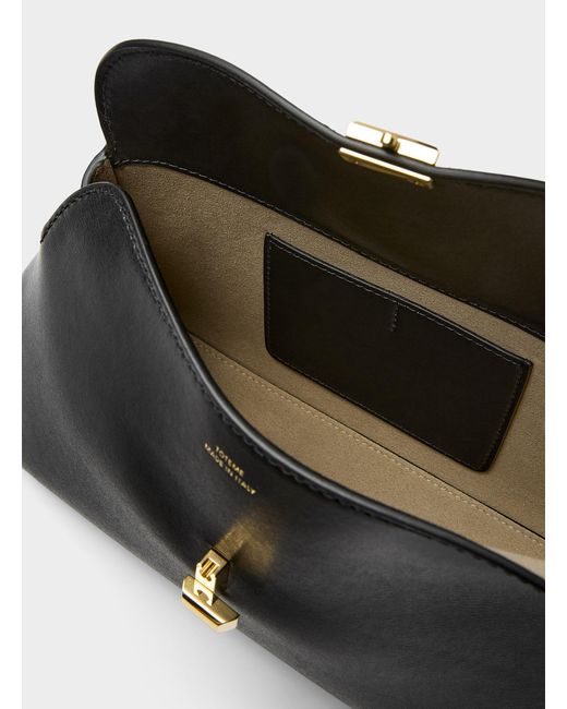 Totême  T-lock Leather Pouch (women, Black, One Size)