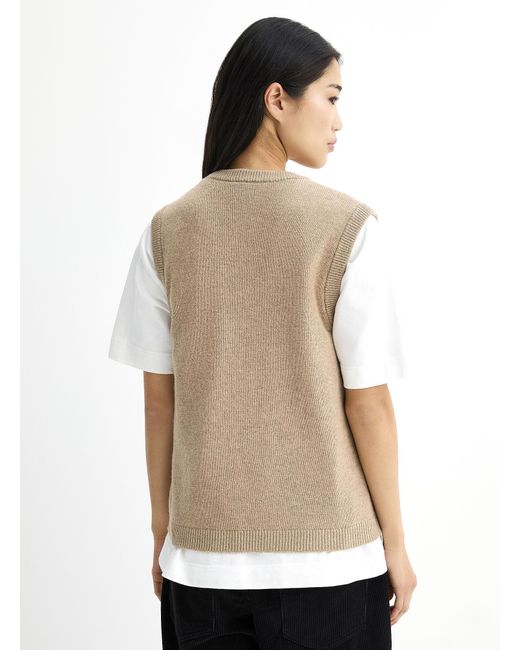 Twik Natural Jacquard Animal Sweater Vest
