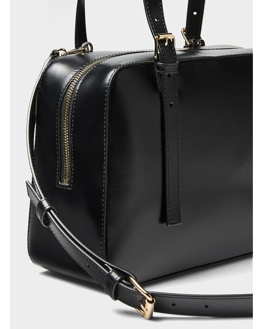 A.P.C. Black Virginie Square Leather Bag