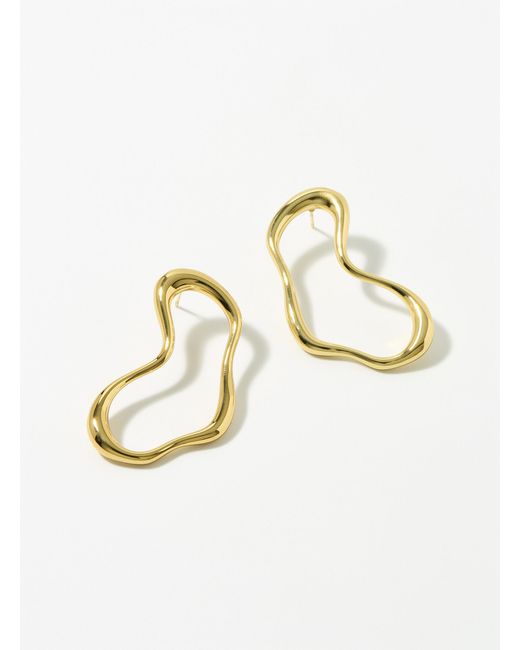 Simon's White Large Sinuous Earrings
