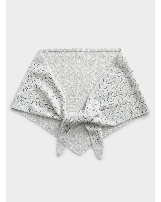 ONLY Gray Openwork Lightweight Triangular Scarf