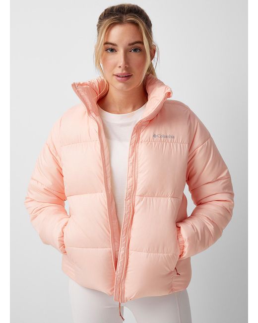 Columbia Puffect Puffer Coat Regular Fit in Pink | Lyst