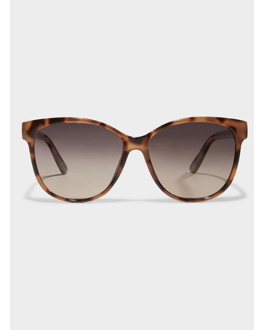 Simon's Brown Lara Round Polarized Sunglasses