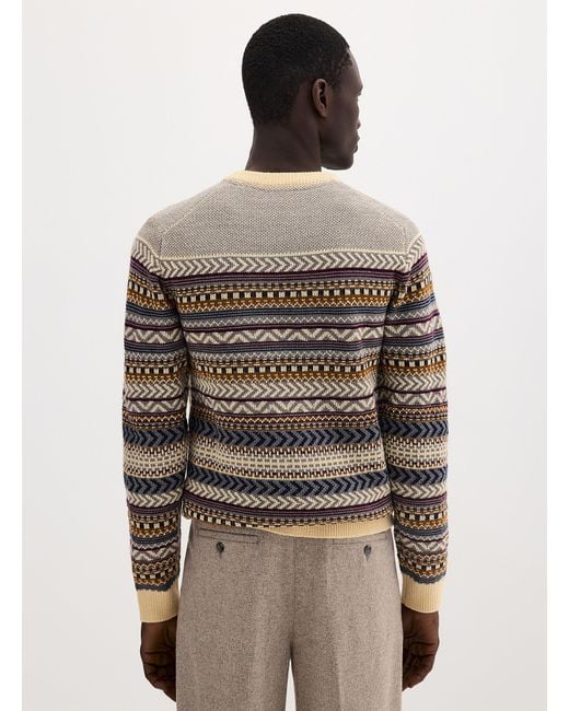 Lindbergh Multicolor Boreal Jacquard Sweater for men