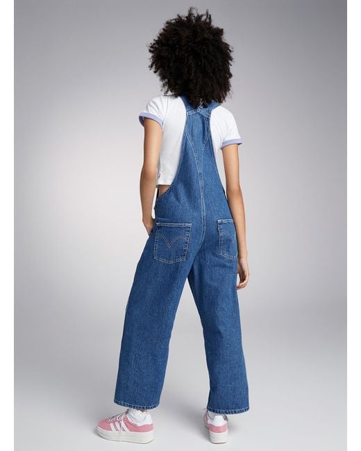 Levi's Faded Denim Loose Workwear Overalls in Blue Lyst